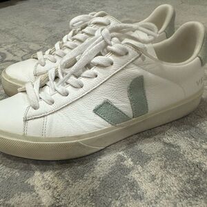 VEJA CAMPO LEATHER WHITE MATCHA